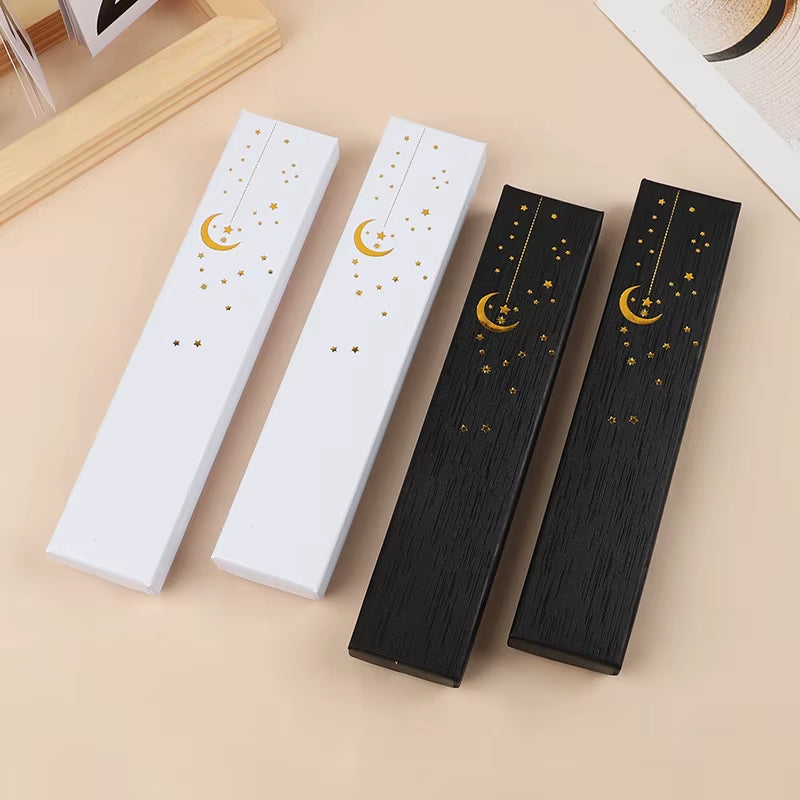 3/6Pcs Moon Star Eid Mubarak Gift Box Jewelry Necklace Packing Case for Muslim Islamic Party Decor Supplies Ramadan Kareem Gift