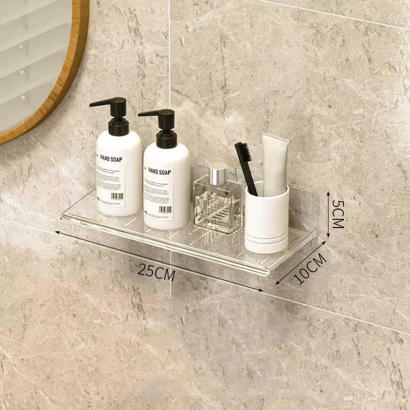 Bathroom Vanity Table Organizer Wall Shelf Home Storage Rack Skin Care Cosmetic Cotton Display Storage Holder Punch-Free
