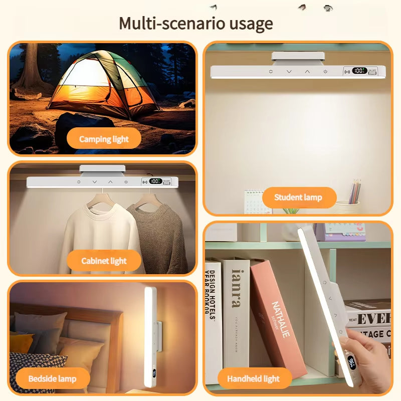 Touch Table Lamp Magnetic Desk Lamp Bulit-In Rechargeable Battery for Reading Cabinet Mirror Bedside Rechargeable Night Lights