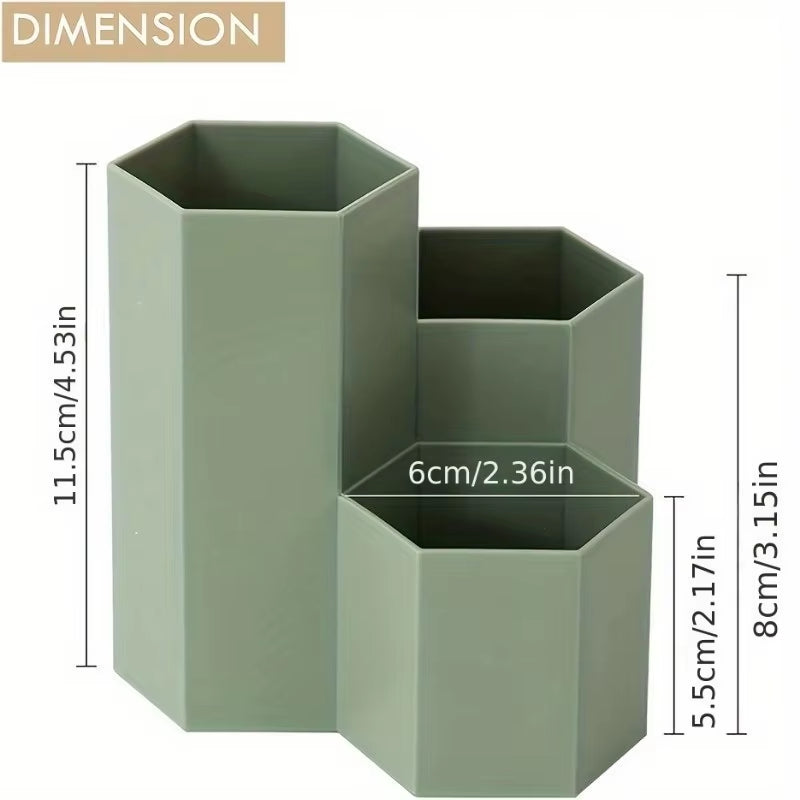 1Pc Desk Dresser Organizer, Desk Pen Organizer, Pen Holder Pen Organizer, Pen Holder 4 Compartments, Clear Pencil Organizer Cup