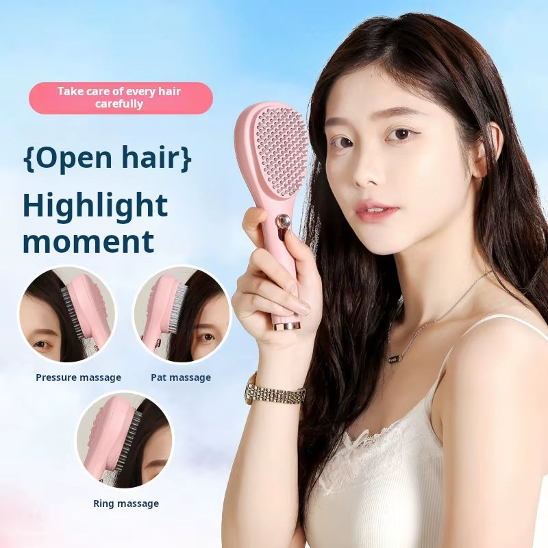 Portable Self-Cleaning Hair Brush Anti-Static Scalp Massage Comb Magic Retractable Hair Comb Detangling Brush Salon Styling Tool