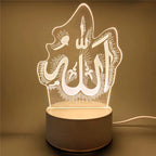 Ramadan Home Decoration 2026 USB Operated 3D LED Night Light Eid Mubarak Table Ornament Muslim Eid Al Adha Holiday Lighting