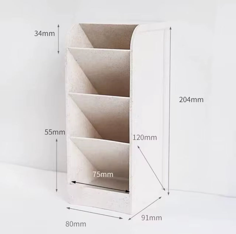 Creative Multifunctional 4 Grid Desktop Organizer Pen Holder Makeup Storage Box School Office Accessories Stationery