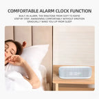 Alarm Clock Wireless Chargers Pad Phone Bedroom Lamp Night Light Desk Thermometer for Iphone 17 16 15 14 13 Fast Charging Dock