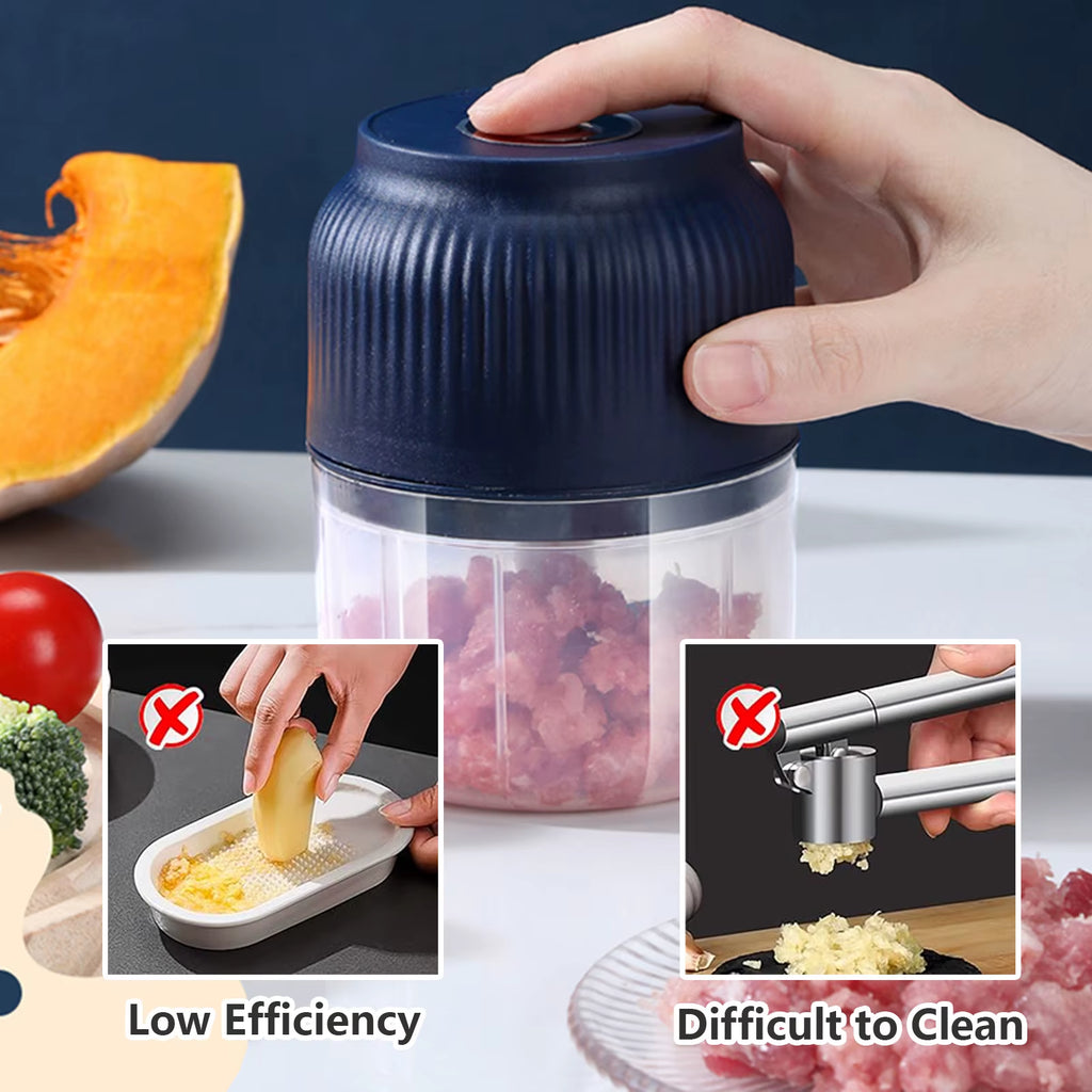 250Ml Electric Mini Garlic Chopper USB Meat Grinder Kitchen Tool for Crushing Garlic Ginger Vegetables Housing Warming Gift Idea