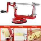 3 in 1 Fruit Peeler Machine Hand Crank Fruit Slicer Corer Apple Skin Cutter Peeling Tool Sharp Fruit Peel Remover Kitchen Gadget