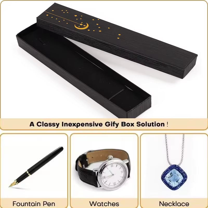 3/6Pcs Moon Star Eid Mubarak Gift Box Jewelry Necklace Packing Case for Muslim Islamic Party Decor Supplies Ramadan Kareem Gift