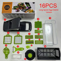 16 in 1 Multifunctional Vegetable Chopper Handle Food Grater Egg Liquid Separator Peeler Vegetable Slicer Dicer Kitchen Cutter