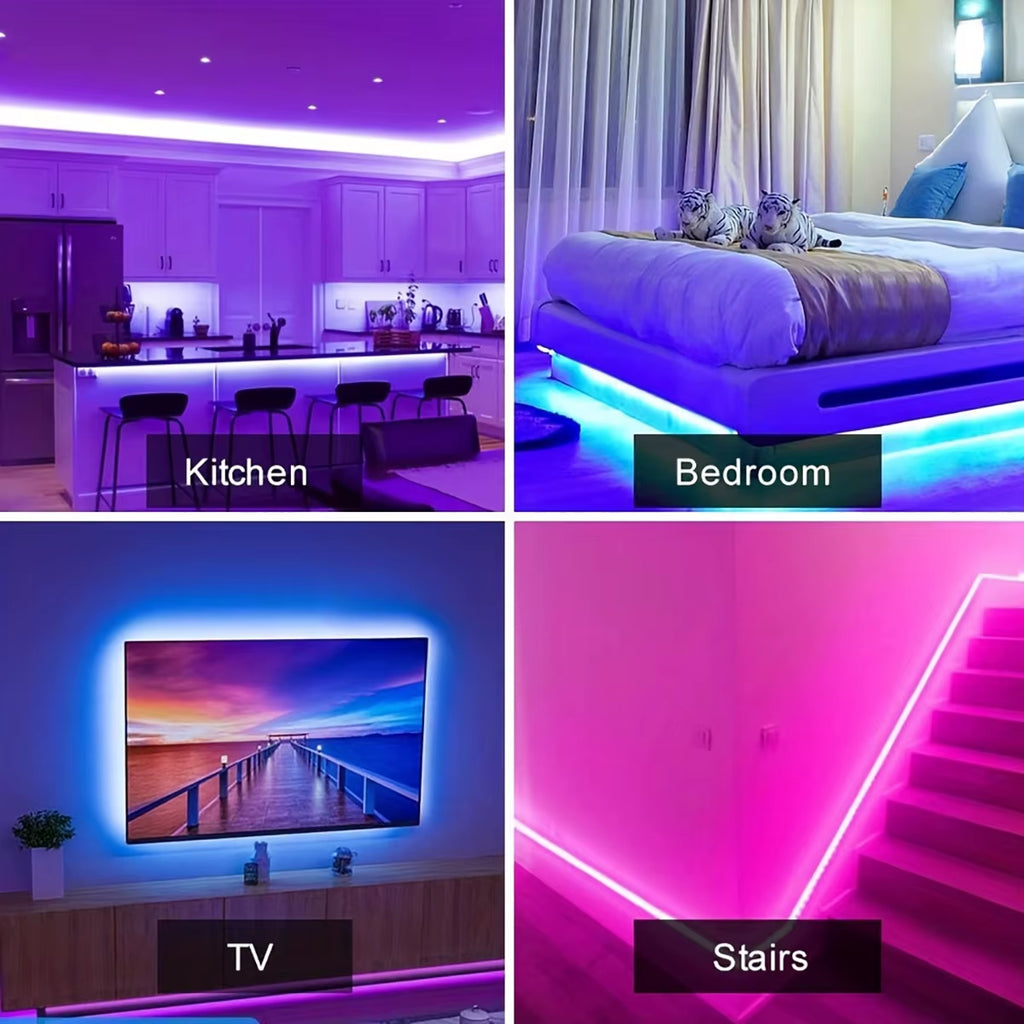 RGB LED Strip Lights Music Sync USB 5V Remote Control Led Ribbon Flexible Lamp for Room Party TV Desk Bedroom Decoration