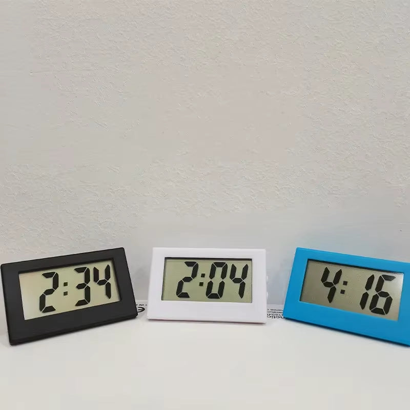 Desk Digital Clock LCD Screen Bracket Car Clock Plastic Mini Time Table Watch Desk Clock
