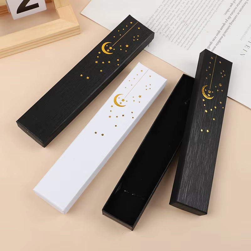 3/6Pcs Moon Star Eid Mubarak Gift Box Jewelry Necklace Packing Case for Muslim Islamic Party Decor Supplies Ramadan Kareem Gift
