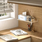 Bathroom Vanity Table Organizer Wall Shelf Home Storage Rack Skin Care Cosmetic Cotton Display Storage Holder Punch-Free