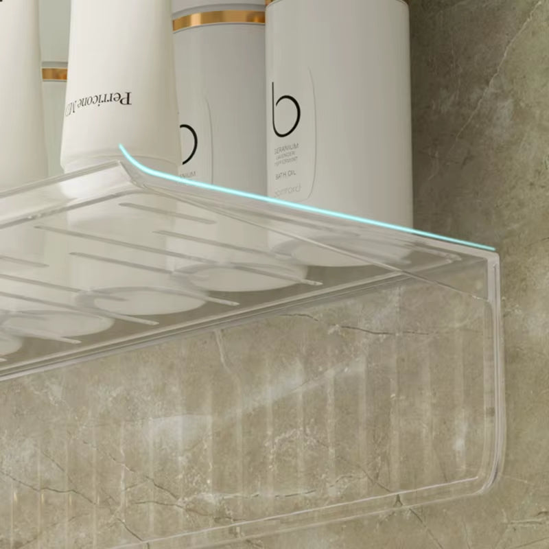 Bathroom Vanity Table Organizer Wall Shelf Home Storage Rack Skin Care Cosmetic Cotton Display Storage Holder Punch-Free