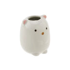 Mini Cute Toothbrush Holder Ceramics Multi-Function Storage Stand Makeup Pen Holder for Home Bathroom Decoration