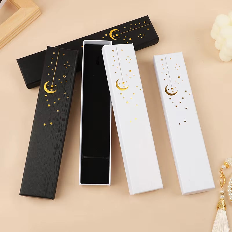 3/6Pcs Moon Star Eid Mubarak Gift Box Jewelry Necklace Packing Case for Muslim Islamic Party Decor Supplies Ramadan Kareem Gift