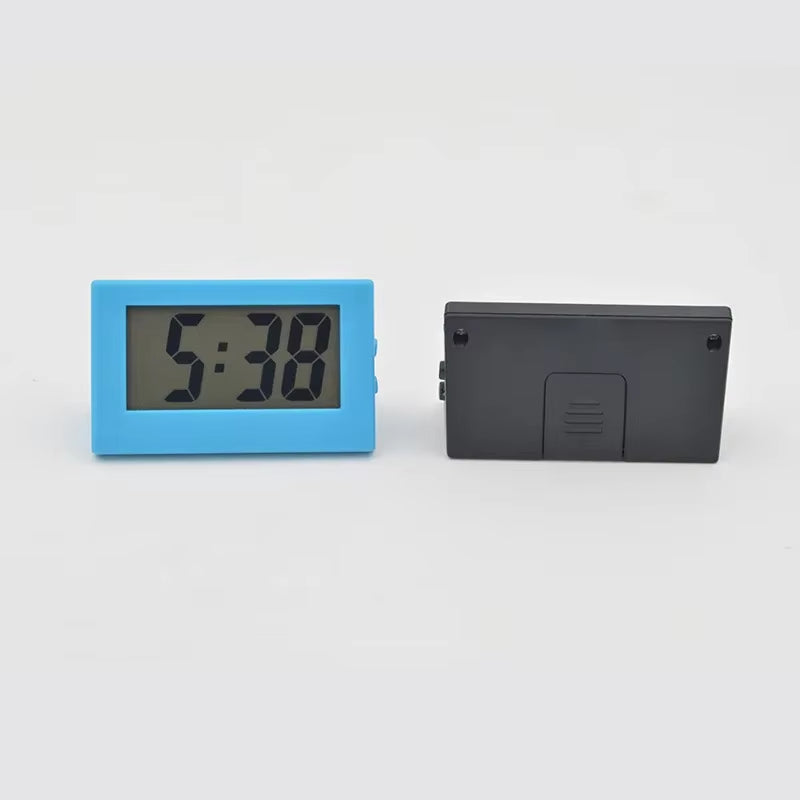 Desk Digital Clock LCD Screen Bracket Car Clock Plastic Mini Time Table Watch Desk Clock