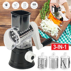 Küchen Gemüsehobel Reibemühle Salatschneider Reibe Slicer+3 Edelstahl Trommeln
