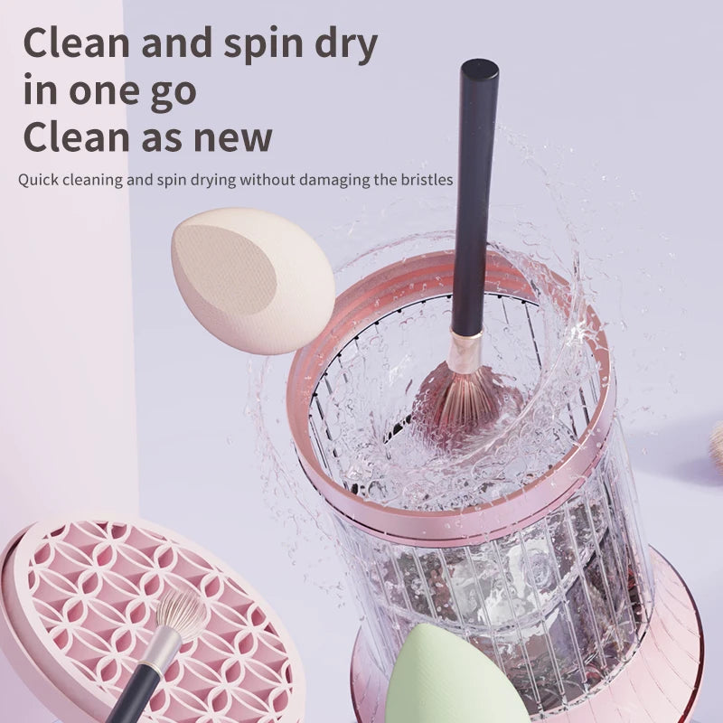 Rechargeable Makeup Brush Cleaner Machine Multifunctional Cleaning Drying Tool