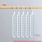Plastic Multifunctional Hangers Heavy Duty Space Saving 9 Holes Clothes Organizer for Bedroom Cabinet Wardrobe Home Storage Use