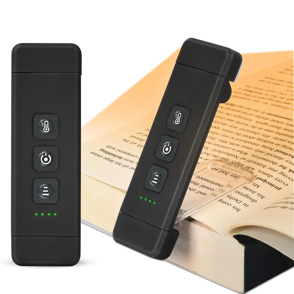 Clip-On Bookmark Book Light with Timer USB Rechargeable Reading Light Mini Led Read Light Portable Bedside Desk Light Read Lamp
