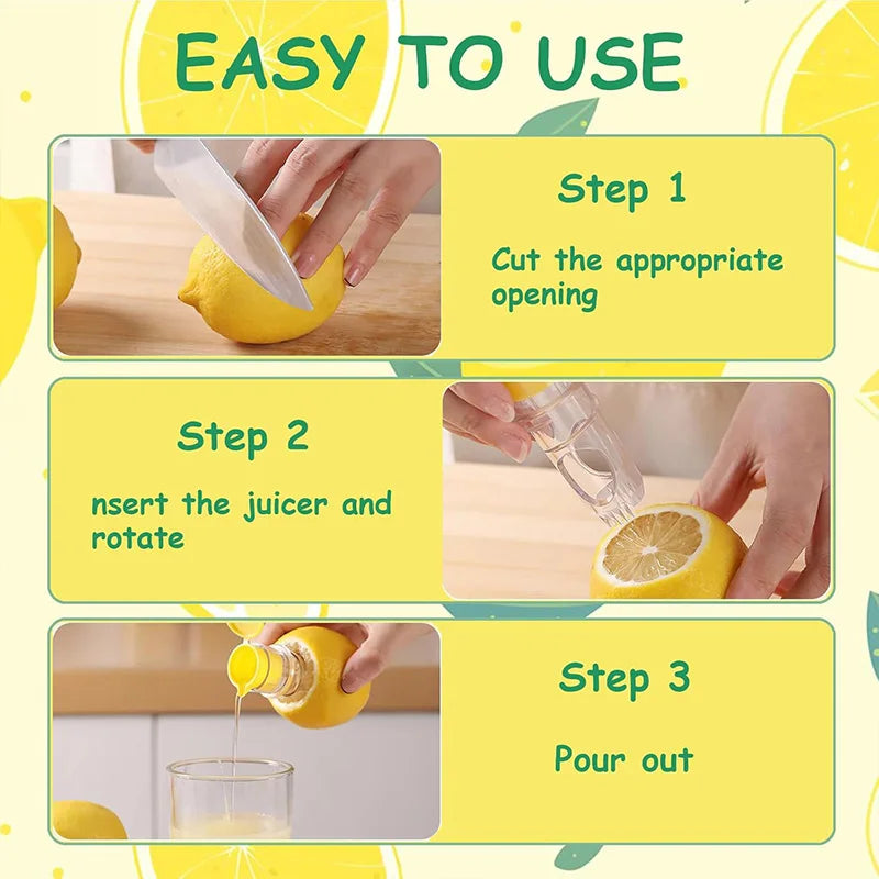 Manual Lemon Squeezer New Screw-Top Lemon Juicer Lemon Press Ideals for Cocktails Drinks and Cooking Hand Held Citrus Juicer