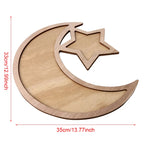 Runto Eid Mubarak Islamic Wooden Tray 2026 Ramadan Kareem Decor Islam Muslim Party Decor Eid Ramadan Mubarak Gifts Eid Al Adha