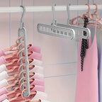 Plastic Multifunctional Hangers Heavy Duty Space Saving 9 Holes Clothes Organizer for Bedroom Cabinet Wardrobe Home Storage Use