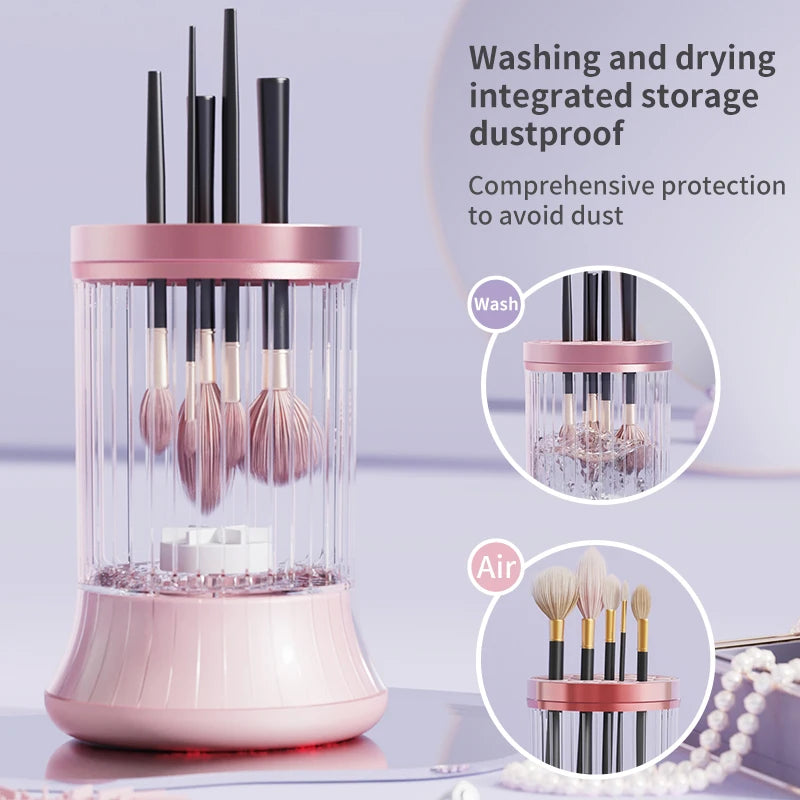 Rechargeable Makeup Brush Cleaner Machine Multifunctional Cleaning Drying Tool