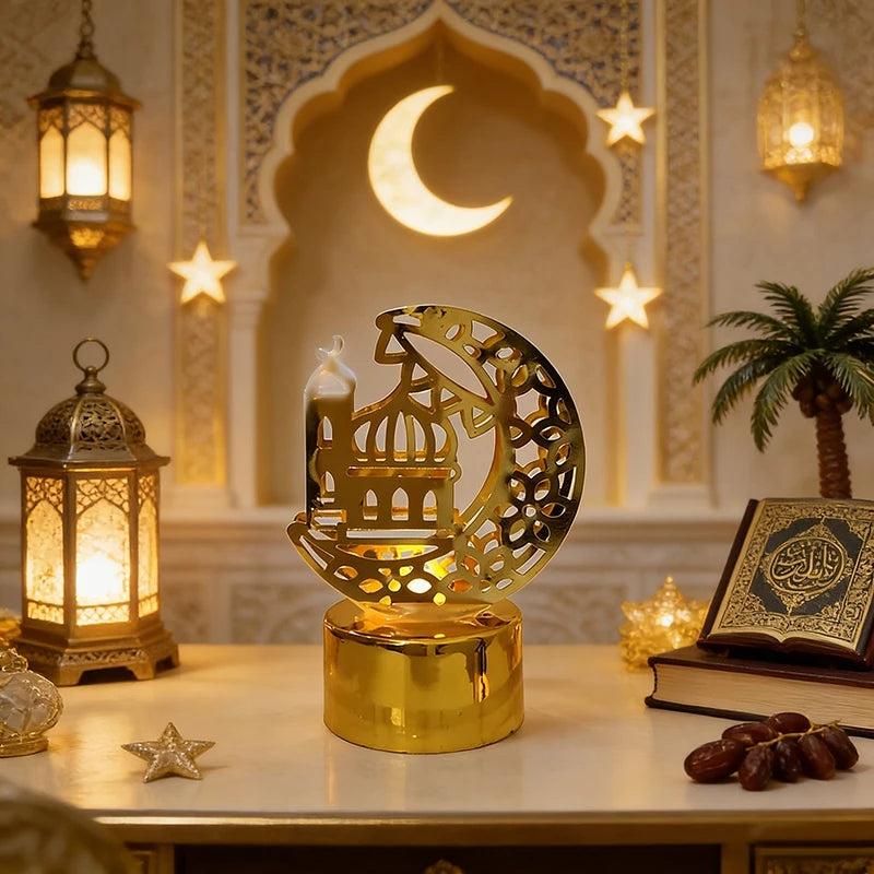 Ramadan Decorations 2026 Ramadan Lantern Light Mubarak Desk Accessories Islamic Muslims Party Decorations Home Decor