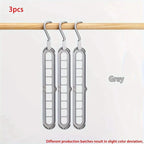 Plastic Multifunctional Hangers Heavy Duty Space Saving 9 Holes Clothes Organizer for Bedroom Cabinet Wardrobe Home Storage Use