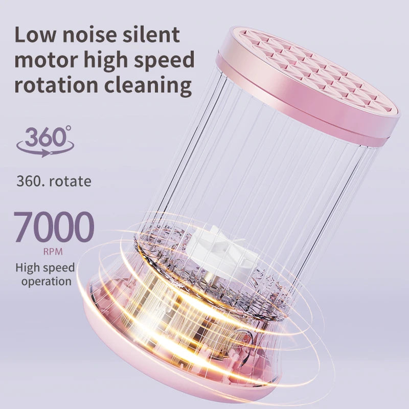 Rechargeable Makeup Brush Cleaner Machine Multifunctional Cleaning Drying Tool