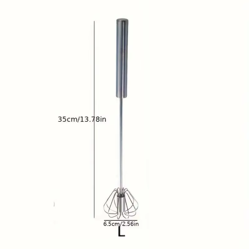 Stainless Steel Egg Beater Durable Semi-Automatic Mixer for Effortless Egg Cream Mixing Stirring and Beating for Kitchen Baking