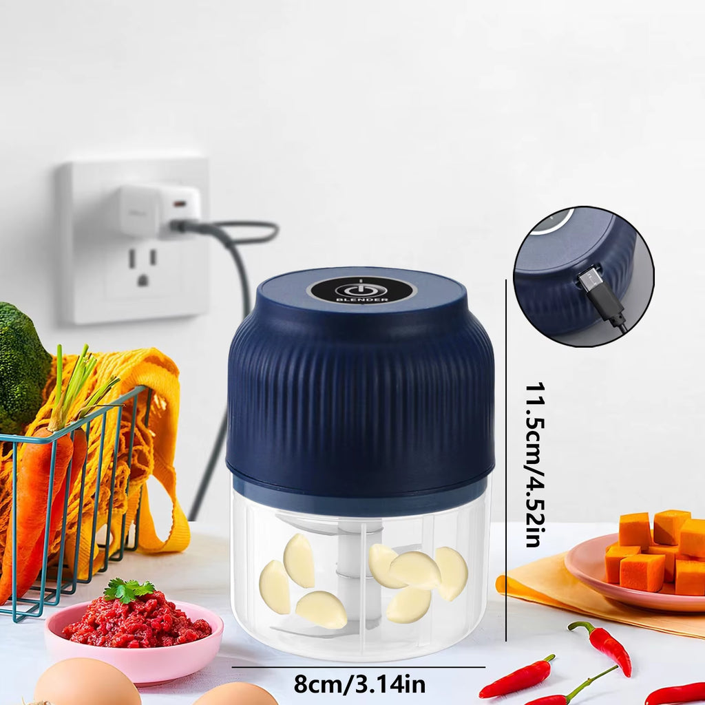 250Ml Electric Mini Garlic Chopper USB Meat Grinder Kitchen Tool for Crushing Garlic Ginger Vegetables Housing Warming Gift Idea