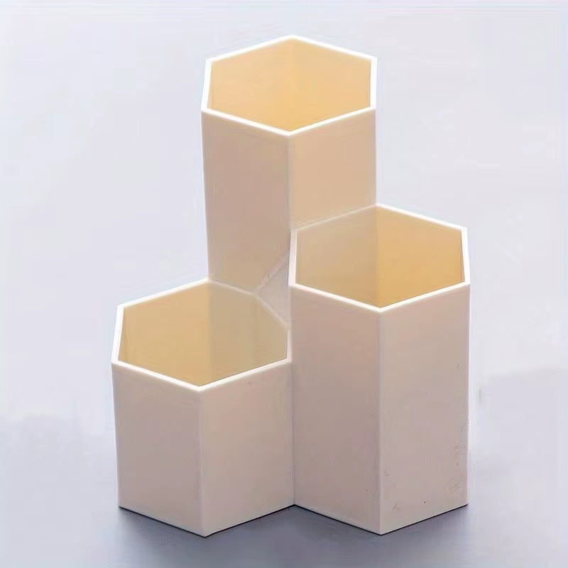 1Pc Desk Dresser Organizer, Desk Pen Organizer, Pen Holder Pen Organizer, Pen Holder 4 Compartments, Clear Pencil Organizer Cup