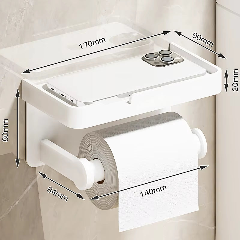 Toilet Paper Holder Wall-Mounted Aluminum Alloy Toilet Paper Holder Tissue Rack Bathroom Tissue Holder Bathroom Accessories