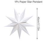 30-75CM Eid Mubarak Hollow Out Star Hanging Pendant Ramadan Decor for Home 2025 Islam Muslim Party Mubarak Eid Al Adha Kareem