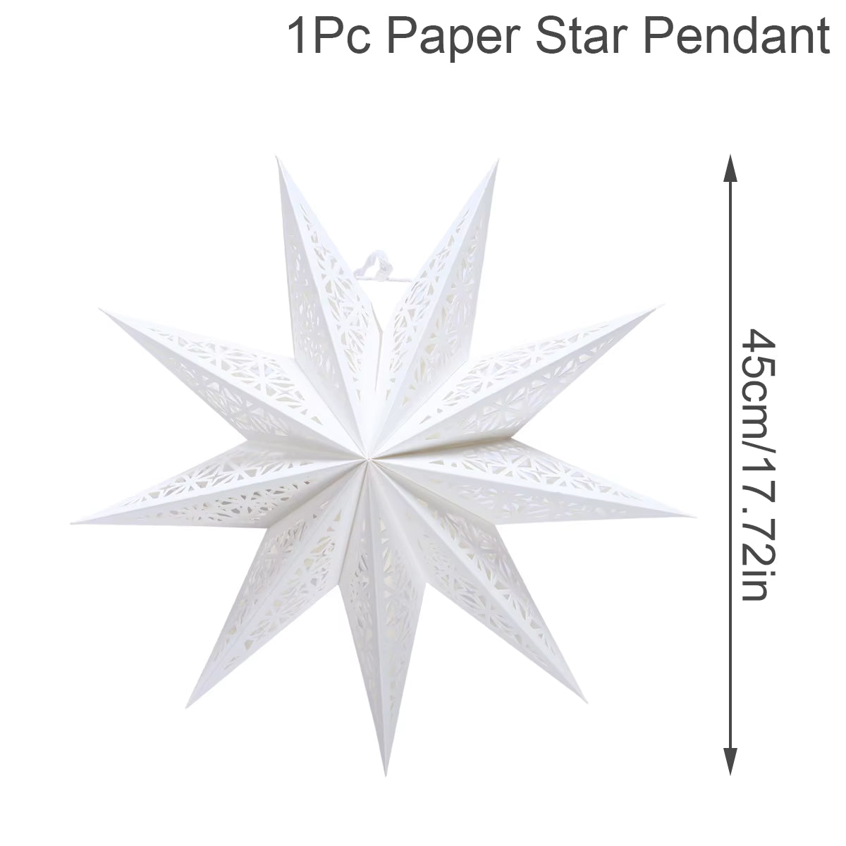 30-75CM Eid Mubarak Hollow Out Star Hanging Pendant Ramadan Decor for Home 2025 Islam Muslim Party Mubarak Eid Al Adha Kareem