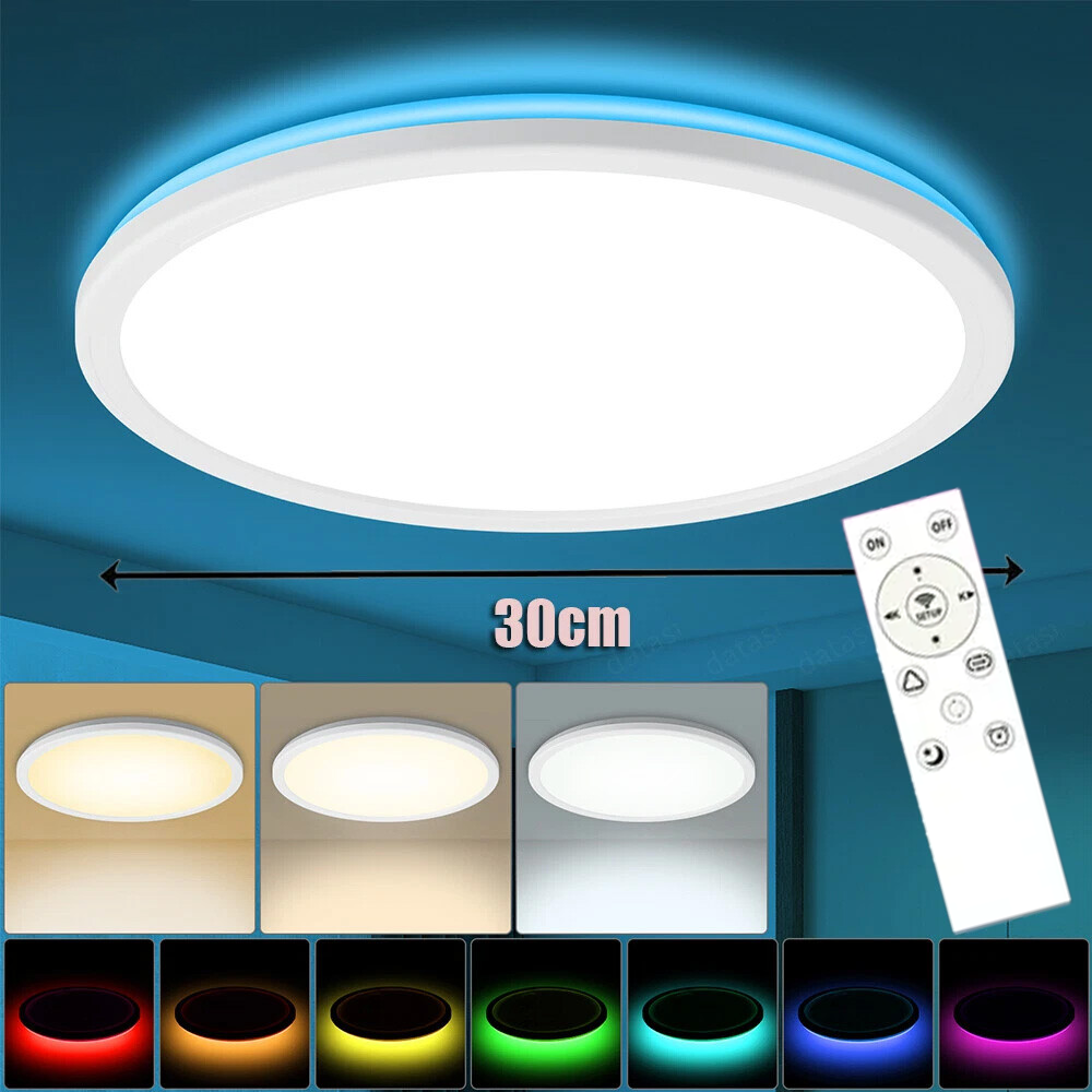 28W RGB LED Deckenleuchte Deckenlampe Dimmbar Mit Fernbedienung Wohnzimmer Lampe