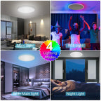28W RGB LED Deckenleuchte Deckenlampe Dimmbar Mit Fernbedienung Wohnzimmer Lampe