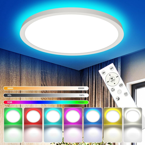 28W RGB LED Deckenleuchte Deckenlampe Dimmbar Mit Fernbedienung Wohnzimmer Lampe