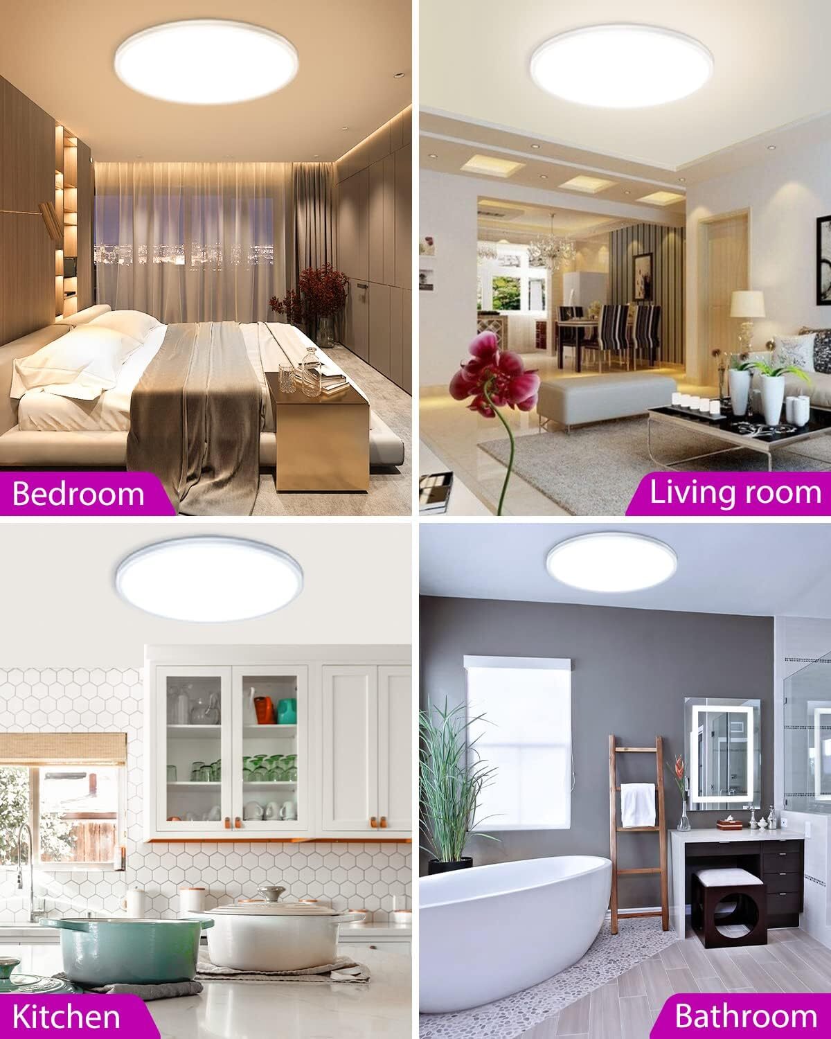 28W RGB LED Deckenleuchte Deckenlampe Dimmbar Mit Fernbedienung Wohnzimmer Lampe